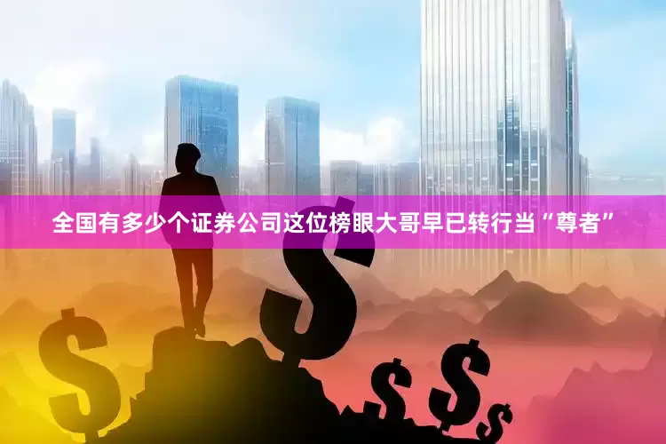 全国有多少个证券公司这位榜眼大哥早已转行当“尊者”